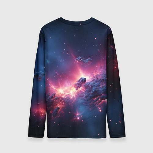 Мужской лонгслив Взрыв в космосе / 3D-принт – фото 2