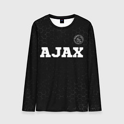 Мужской лонгслив Ajax sport на темном фоне посередине