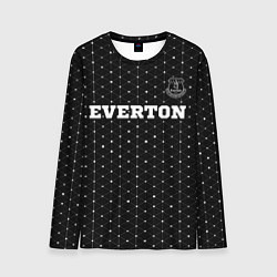 Мужской лонгслив Everton sport на темном фоне посередине