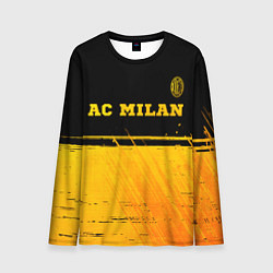 Лонгслив мужской AC Milan - gold gradient посередине, цвет: 3D-принт