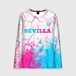 Мужской лонгслив Sevilla neon gradient style посередине