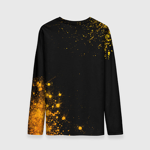 Мужской лонгслив Leicester City - gold gradient вертикально / 3D-принт – фото 2