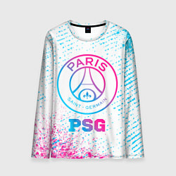 Лонгслив мужской PSG neon gradient style, цвет: 3D-принт