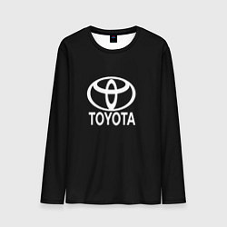 Лонгслив мужской Toyota white logo, цвет: 3D-принт