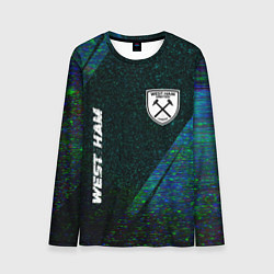 Мужской лонгслив West Ham glitch blue