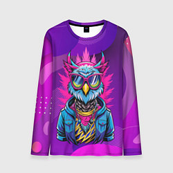 Мужской лонгслив Стильная сова в одежде