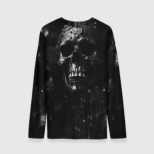 Мужской лонгслив Черепа на темном фоне / 3D-принт – фото 2