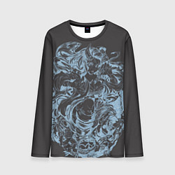 Лонгслив мужской Клинок рассекающий демонов Незуко рябь, цвет: 3D-принт