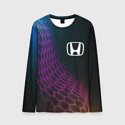 Мужской лонгслив Honda neon hexagon
