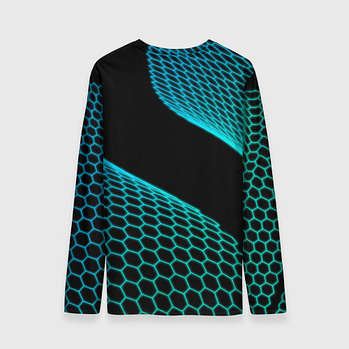 Мужской лонгслив Land Rover electro hexagon / 3D-принт – фото 2