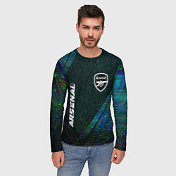 Лонгслив мужской Arsenal glitch blue, цвет: 3D-принт — фото 2