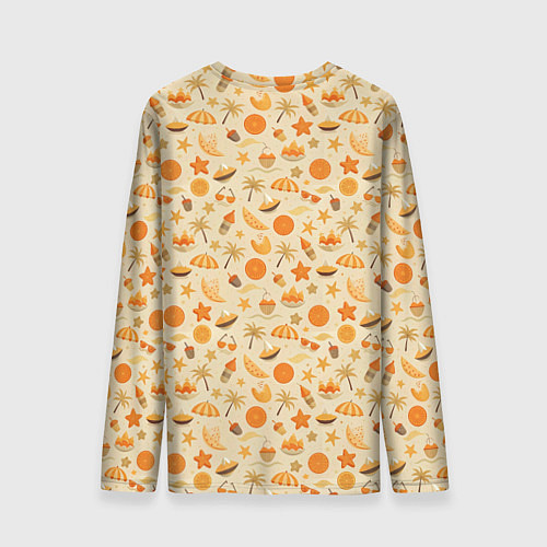 Мужской лонгслив Свинка с гитарой жаркое лето / 3D-принт – фото 2