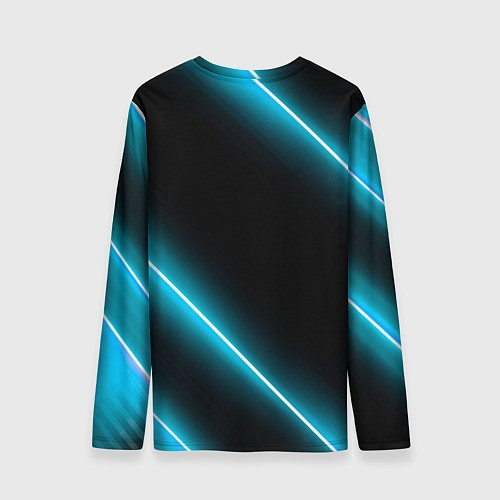 Мужской лонгслив Atletico Madrid неоновые лампы / 3D-принт – фото 2