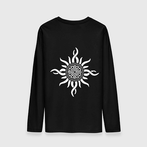 Мужской лонгслив Волк в орнаменте - живи по законам прави / 3D-принт – фото 2