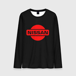 Лонгслив мужской Nissan red logo, цвет: 3D-принт