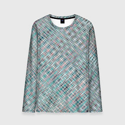 Мужской лонгслив Светлый серо-голубой текстурированный