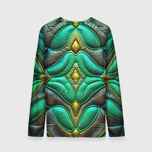 Мужской лонгслив Объемная футуристичная текстура из кожи / 3D-принт – фото 2