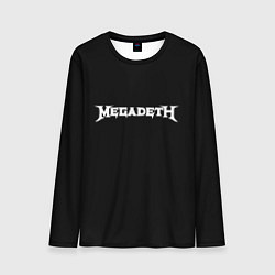 Мужской лонгслив Megadeth logo white