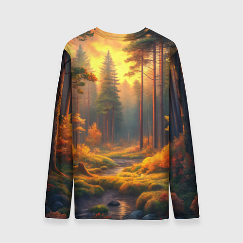 Мужской лонгслив Медведь на рассвете / 3D-принт – фото 2