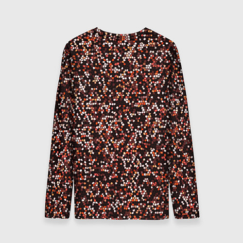 Мужской лонгслив Тёмный красный паттерн мелкая мозаика / 3D-принт – фото 2