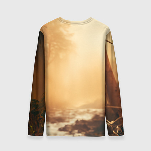 Мужской лонгслив Девушка самурай / 3D-принт – фото 2