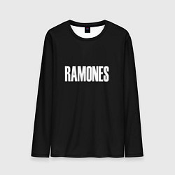 Мужской лонгслив Ramones white logo