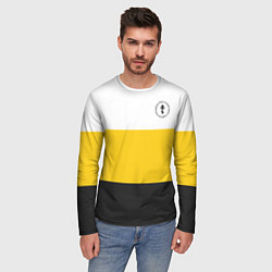 Лонгслив мужской За веру царя и святую триединую Русь Крест на узор, цвет: 3D-принт — фото 2