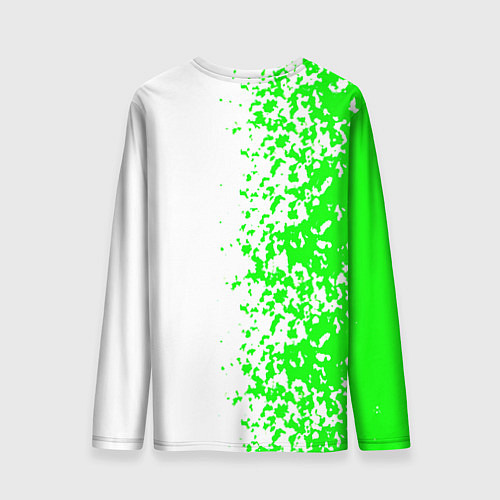 Мужской лонгслив Xbox кислотные зеленые краски / 3D-принт – фото 2