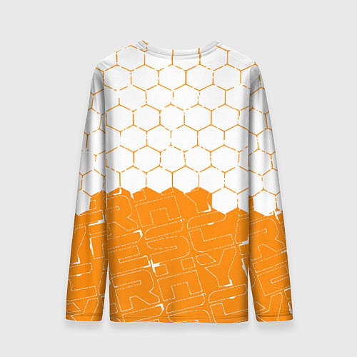 Мужской лонгслив Амонг ас оранжевый / 3D-принт – фото 2