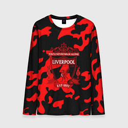 Лонгслив мужской Liverpool камуфляжный стиль, цвет: 3D-принт