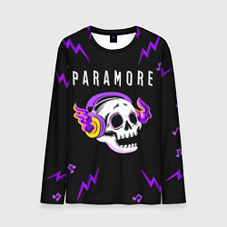 Лонгслив мужской Paramore неоновый череп, цвет: 3D-принт