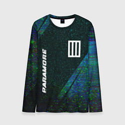 Лонгслив мужской Paramore glitch blue, цвет: 3D-принт