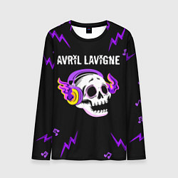 Мужской лонгслив Avril Lavigne неоновый череп