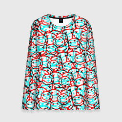 Мужской лонгслив Nirvana smile glitch