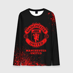 Мужской лонгслив Manchester United - red gradient