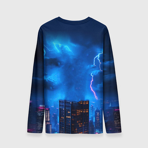 Мужской лонгслив Пикачу в роли Годзиллы - неоновое свечение / 3D-принт – фото 2