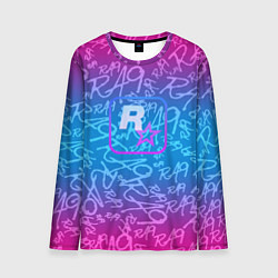 Лонгслив мужской Rock star neon, цвет: 3D-принт