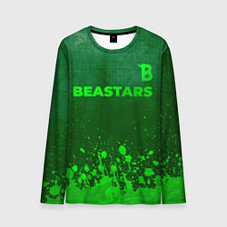 Мужской лонгслив Beastars - green gradient посередине