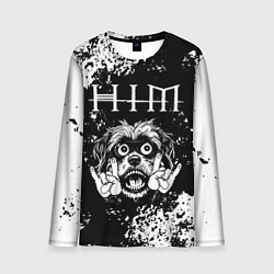 Мужской лонгслив HIM рок пес