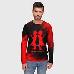 Лонгслив мужской Hunter x Hunter - red gradient, цвет: 3D-принт — фото 2