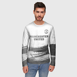 Лонгслив мужской Manchester United - white gradient посередине, цвет: 3D-принт — фото 2