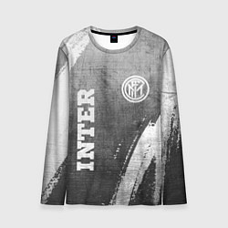 Лонгслив мужской Inter - grey gradient вертикально, цвет: 3D-принт