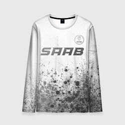 Мужской лонгслив Saab - white gradient посередине