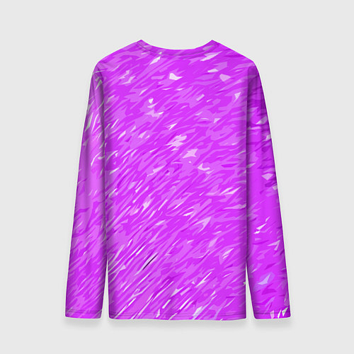 Мужской лонгслив Фиолетово-белые мазки / 3D-принт – фото 2