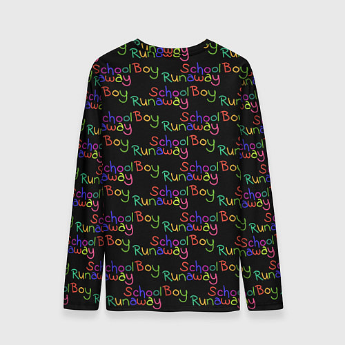 Мужской лонгслив Logo - Schoolboy Runaway pattern / 3D-принт – фото 2
