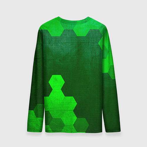 Мужской лонгслив Quake - green gradient вертикально / 3D-принт – фото 2