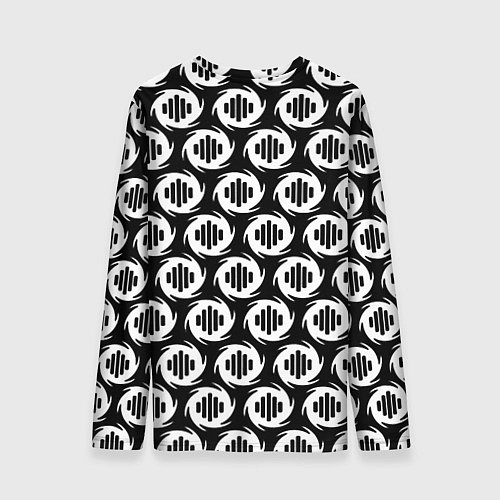 Мужской лонгслив Serious Sam logo pattern / 3D-принт – фото 2