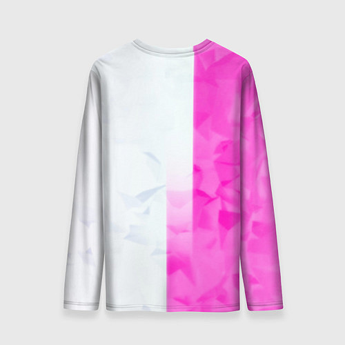 Мужской лонгслив Game over pink abstraction / 3D-принт – фото 2