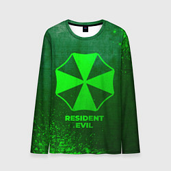 Лонгслив мужской Resident Evil - green gradient, цвет: 3D-принт