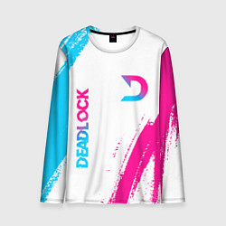 Лонгслив мужской Deadlock neon gradient style вертикально, цвет: 3D-принт